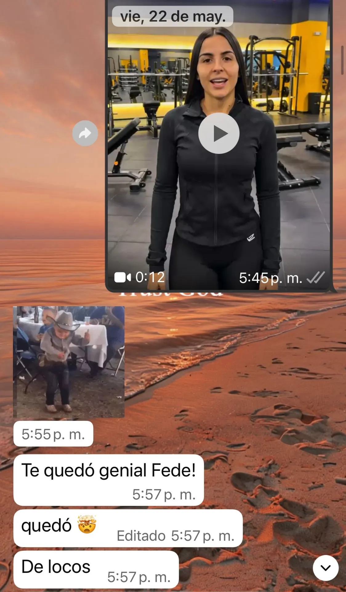 Testimonio real por WhatsApp: Te quedó genial Fede, quedó de locos